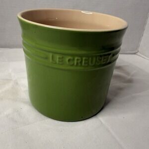 Le Creuset 2.3L/2.75 Quart Utensil Crock Green Kitchen Jar Pot Cottage Planter